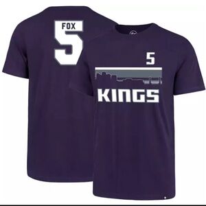 Sacramento Kings De'Aaron Fox #5 Purple T-Shirt